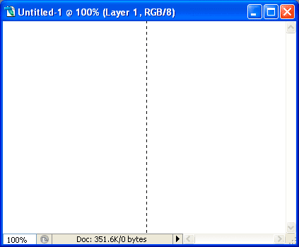 A selection created with the Single Column Marquee Tool
