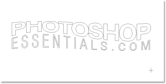 Dragging out the logo shape. Image &copy; 2008 Photoshop Essentials.com.