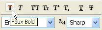 Photoshop text tutorial image - Additional Photoshop text options