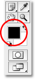 Setting the Foreground color to black in Photoshop. Image © 2009 Photoshop Essentials.com.