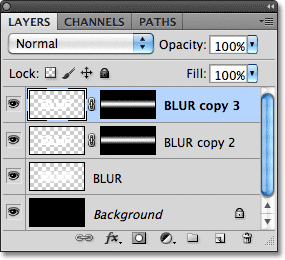 Making a copy of the top layer. Image &copy; 2011 Photoshop Essentials.com.