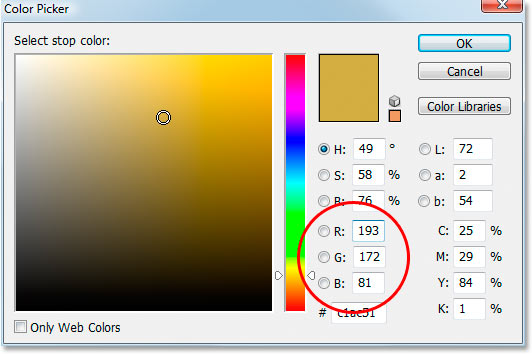Gold Color Rgb Code In Photoshop