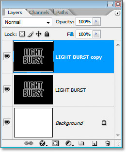 Photoshop Text Effects: Copy the text layer