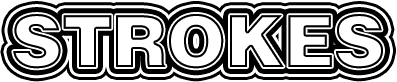 Adobe Photoshop Text Effects: The same effect, this time with a black and white stroke pattern