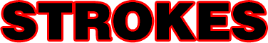 Adobe Photoshop Text Effects: The text now with a default red stroke