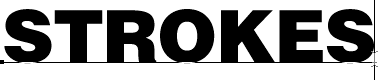 Adobe Photoshop Text Effects: Typing the word 'STROKES' into the document