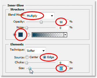 The 'Inner Glow' options.