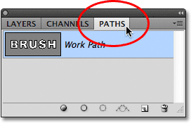 The Paths panel in Photoshop. Image &copy; 2011 Photoshop Essentials.com
