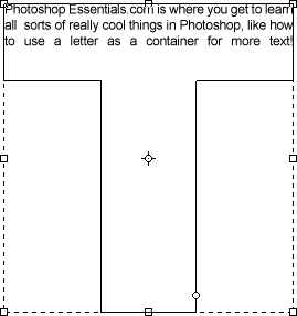 Adobe Photoshop Text Effects: Typing inside the letter-shaped path.