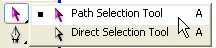 Photoshop text tutorial: The Path Selection and Direct Selection Tools in the Tools palette.