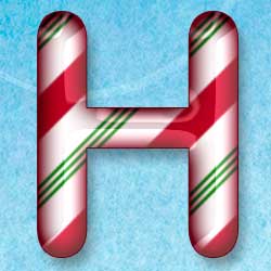 Photoshop Candy Cane Text Effect