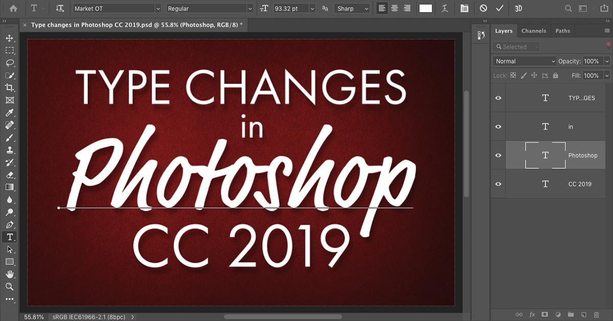 adobe photoshop 2019 resizing photo with shift