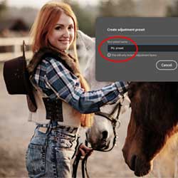 How to save your own adjustment layer presets in Photoshop