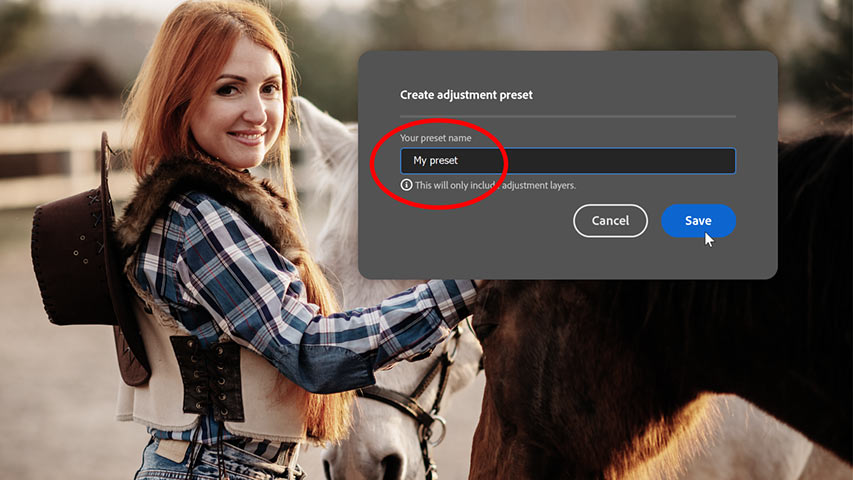 How to save adjustment layer presets in Photoshop tutorial